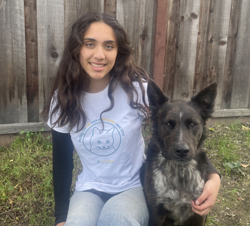 Jasmine Wang-Jethi and her dog
